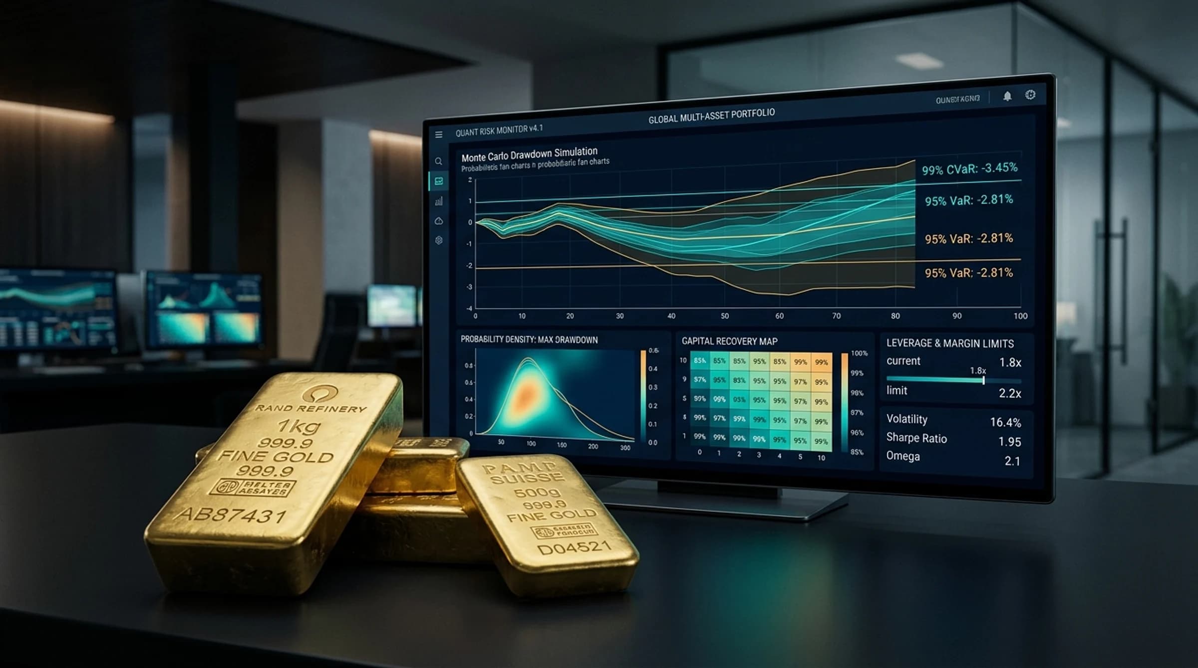 Common gold trading mistakes and risk management pitfalls infographic illustrating leverage and drawdown traps