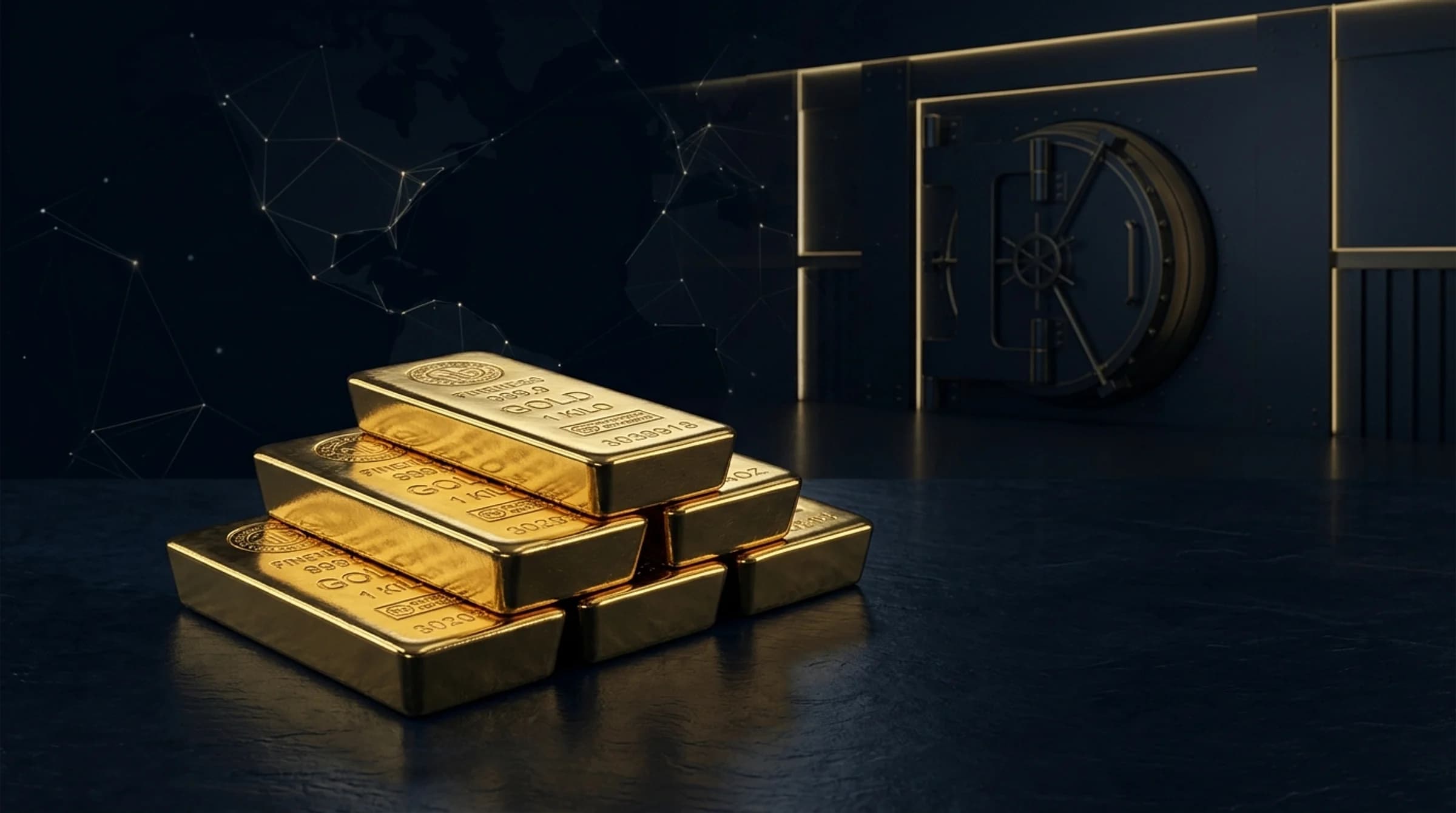 Macroeconomic drivers of gold prices conceptual diagram linking real yields, U.S. dollar index, and central bank reserves